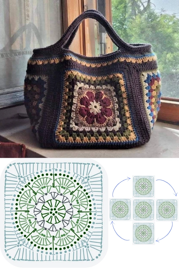 Bolsas com Quadrado de Crochê (Granny Square): Inspirações Modernas