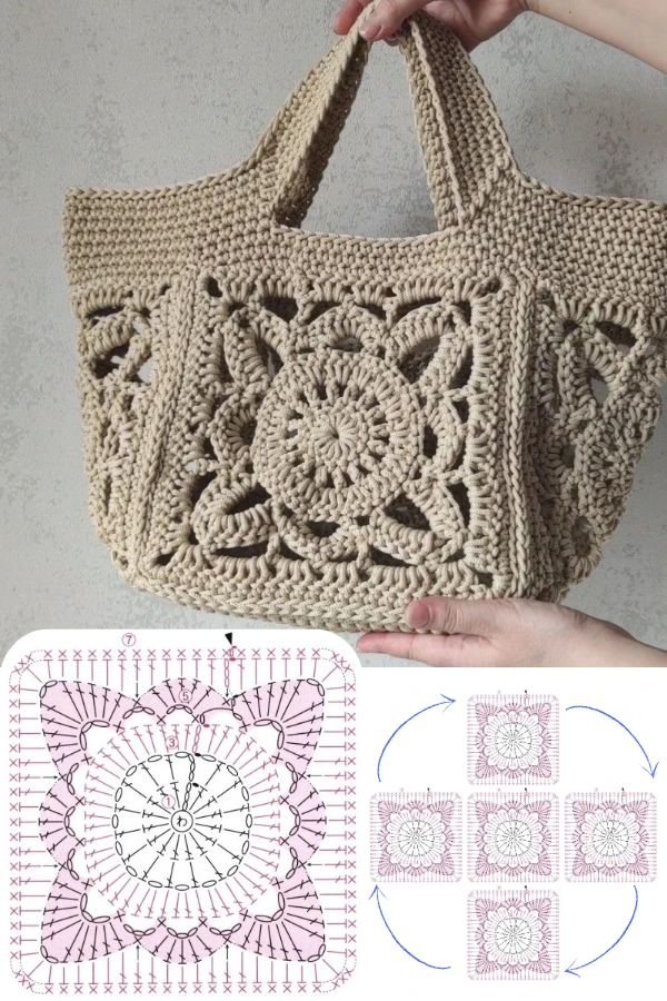 Bolsas com Quadrado de Crochê (Granny Square): Inspirações Modernas