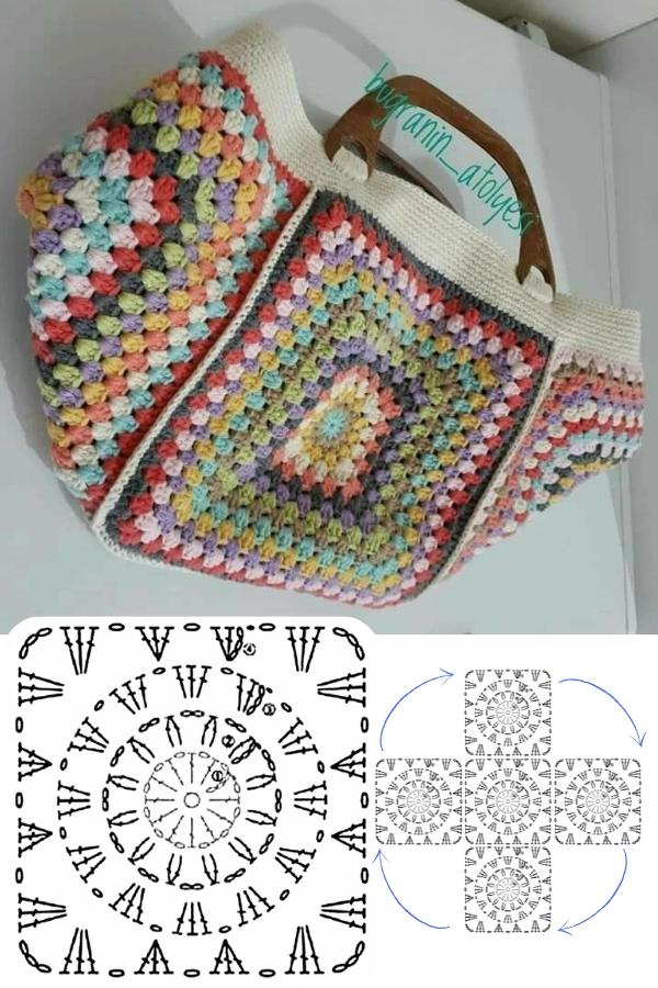 Bolsas com Quadrado de Crochê (Granny Square): Inspirações Modernas