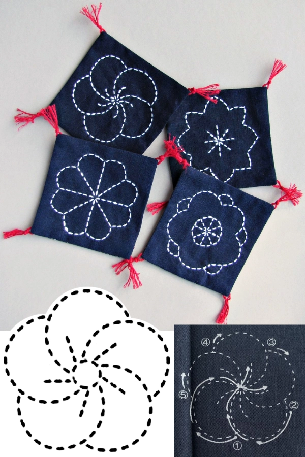 Bordado Sashiko Criativo: Ideias, Pontos, Gráficos e Dicas para Apaixonadas por Bordado Japonês