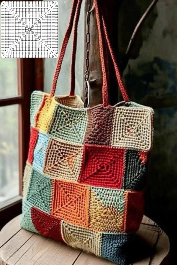 Bolsa de Crochê Patchwork: 22 Modelos Diferentes para Criar a Sua!