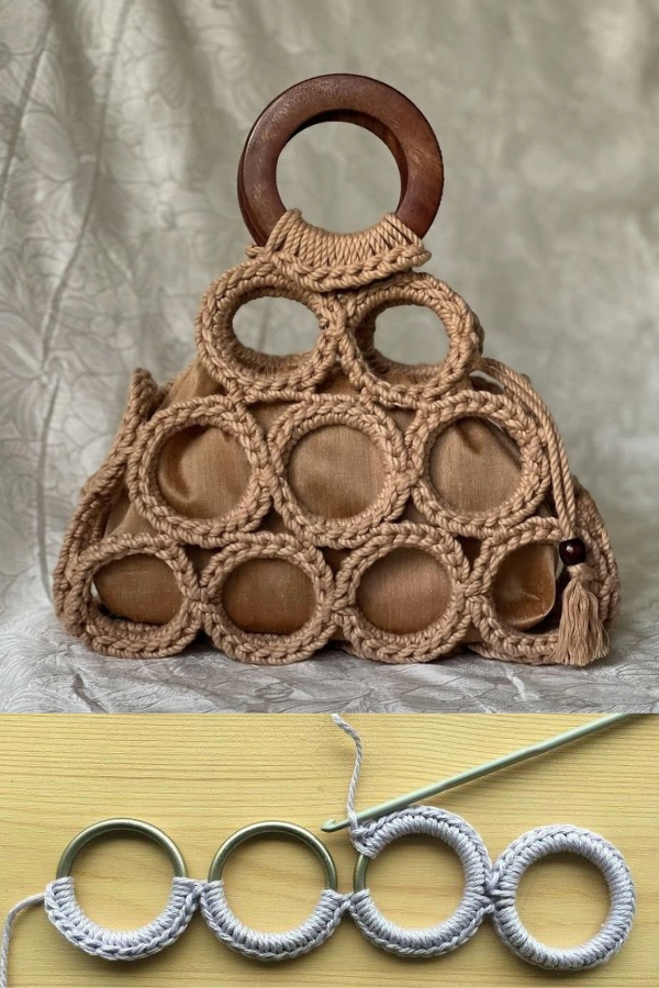 Bolsas de Crochê com Argolas: 27 Modelos Lindos, Modernos e Cheios de Estilo