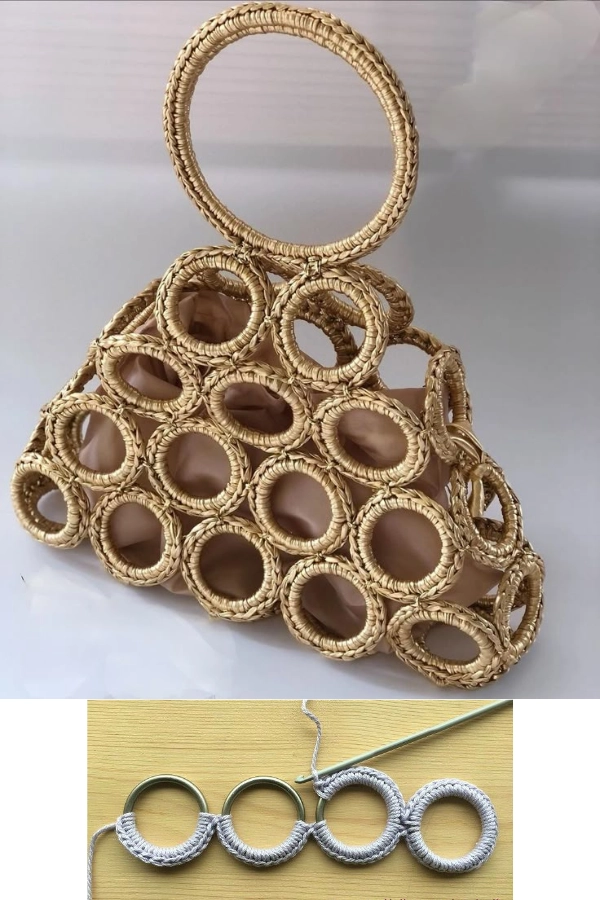 Bolsas de Crochê com Argolas: 27 Modelos Lindos, Modernos e Cheios de Estilo