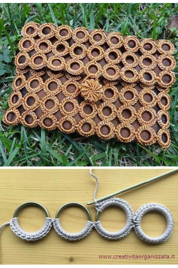 Bolsas de Crochê com Argolas: 27 Modelos Lindos, Modernos e Cheios de Estilo