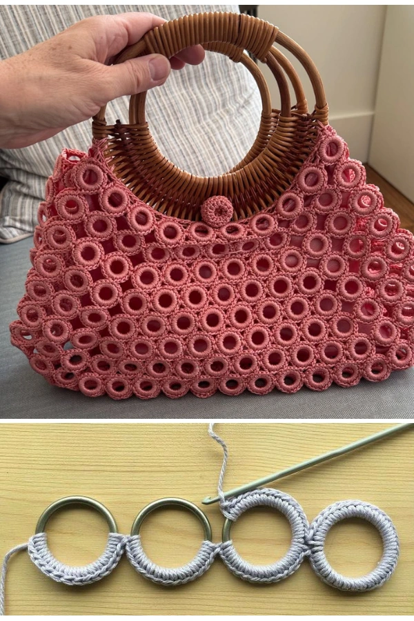 Bolsas de Crochê com Argolas: 27 Modelos Lindos, Modernos e Cheios de Estilo