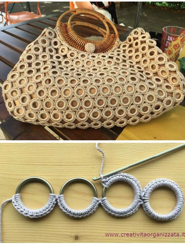 Bolsas de Crochê com Argolas: 27 Modelos Lindos, Modernos e Cheios de Estilo
