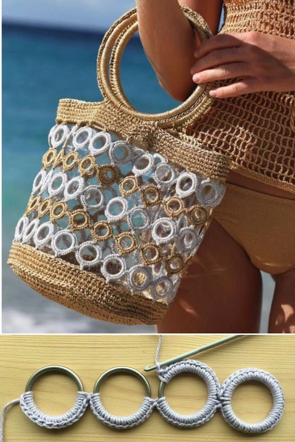 Bolsas de Crochê com Argolas: 27 Modelos Lindos, Modernos e Cheios de Estilo