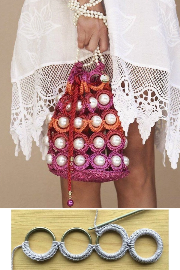 Bolsas de Crochê com Argolas: 27 Modelos Lindos, Modernos e Cheios de Estilo