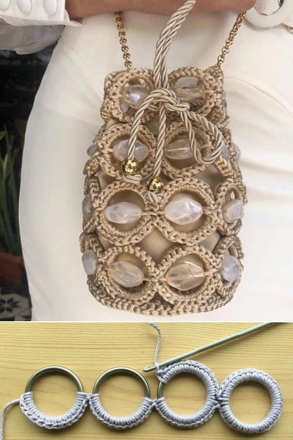 Bolsas de Crochê com Argolas: 27 Modelos Lindos, Modernos e Cheios de Estilo
