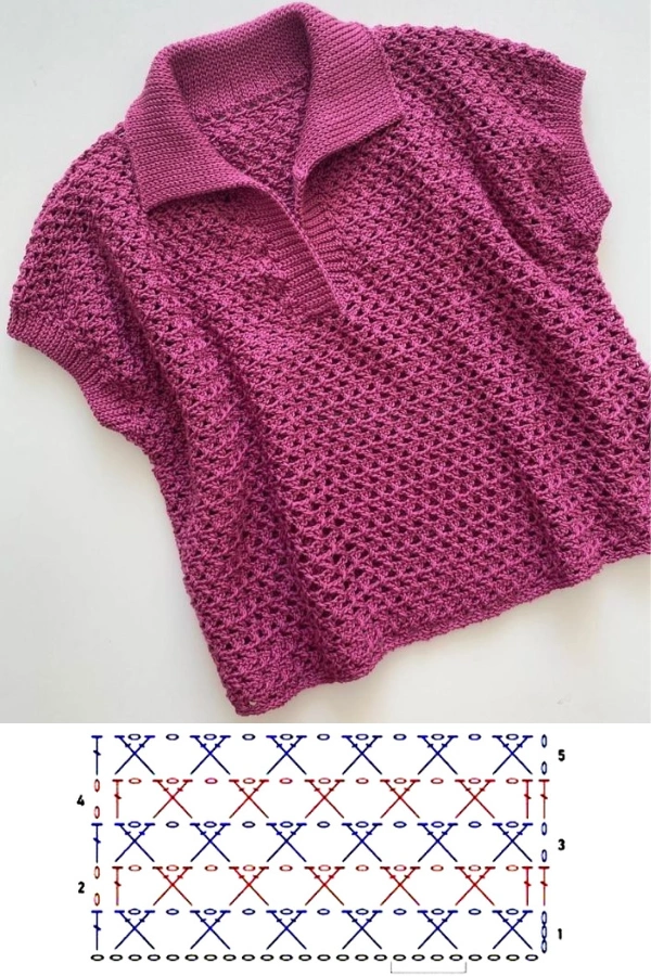 Blusas Estilo Camisa de Crochê que Encantam