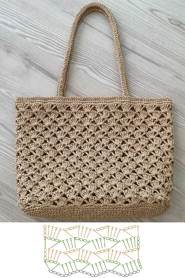 🧶Bolsa Saco de Crochê: Inspirações com Pontos Diferentes e Gráficos