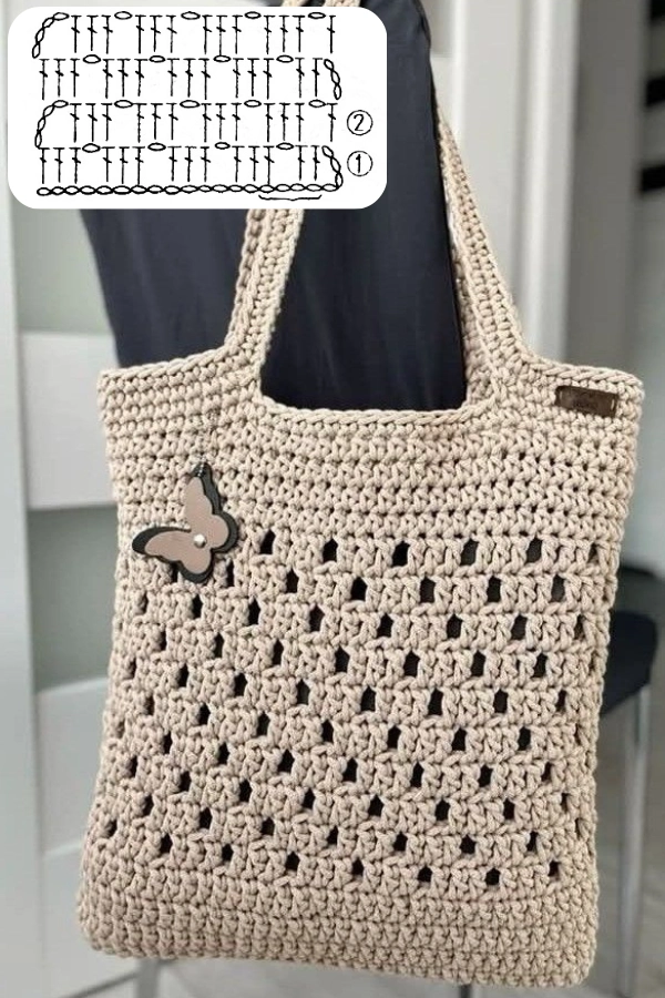 🧶Bolsa Saco de Crochê: Inspirações com Pontos Diferentes e Gráficos