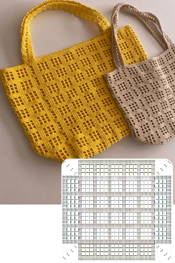 🧶Bolsa Saco de Crochê: Inspirações com Pontos Diferentes e Gráficos
