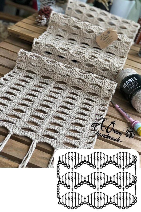 🧶+11 Pontos de Crochê para Caminhos de Mesa: Ideias Modernas e Lindas – Parte 2