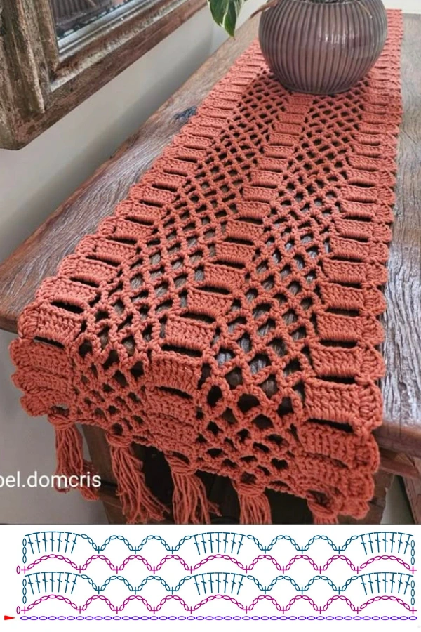 🧶+11 Pontos de Crochê para Caminhos de Mesa: Ideias Modernas e Lindas – Parte 2