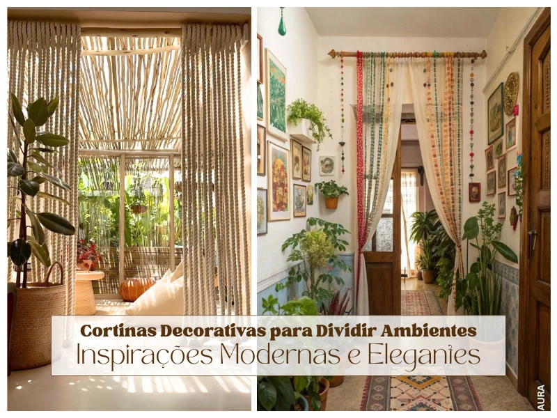 🏡Cortinas Decorativas para Dividir Ambientes: Inspirações Modernas e Elegantes