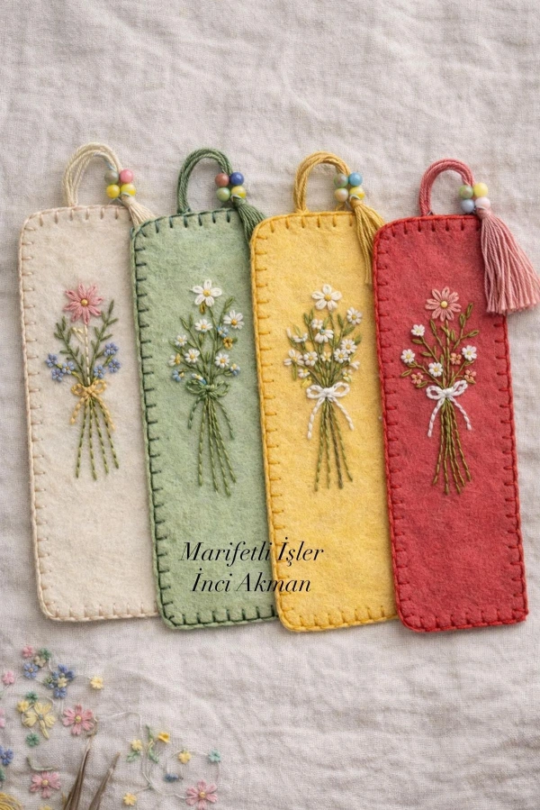 Marcadores de Livros Bordados Criativos: Ideias Delicadas para Presentear ou Vender