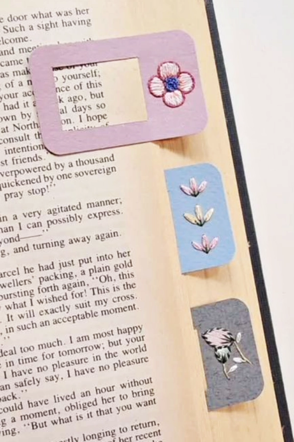 Marcadores de Livros Bordados Criativos: Ideias Delicadas para Presentear ou Vender