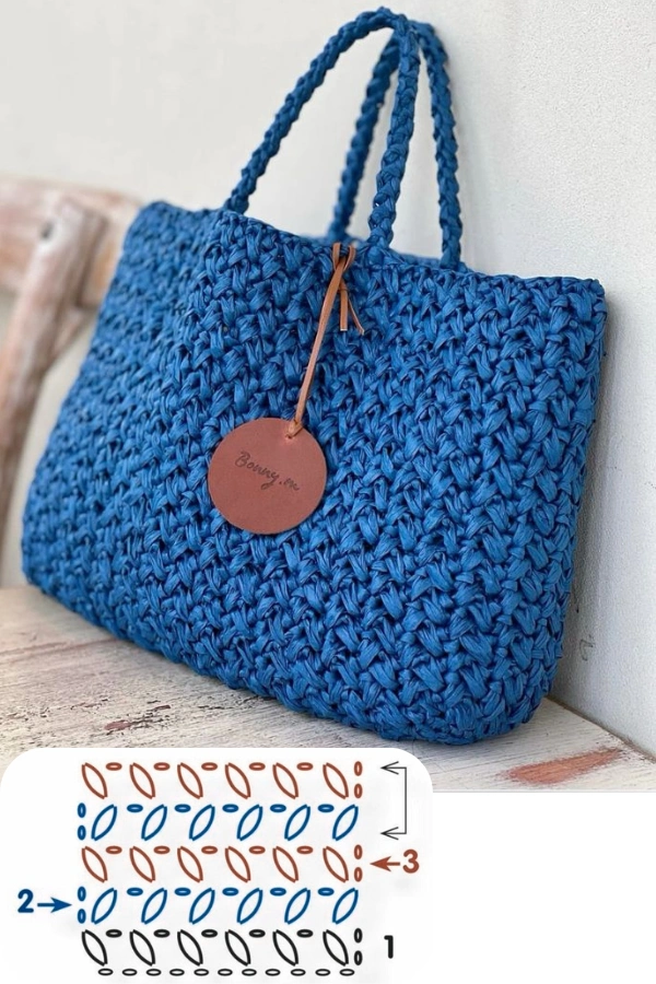 Bolsa Saco de Crochê: Ideias com Gráficos e Pontos Atuais que Valorizam a Peça