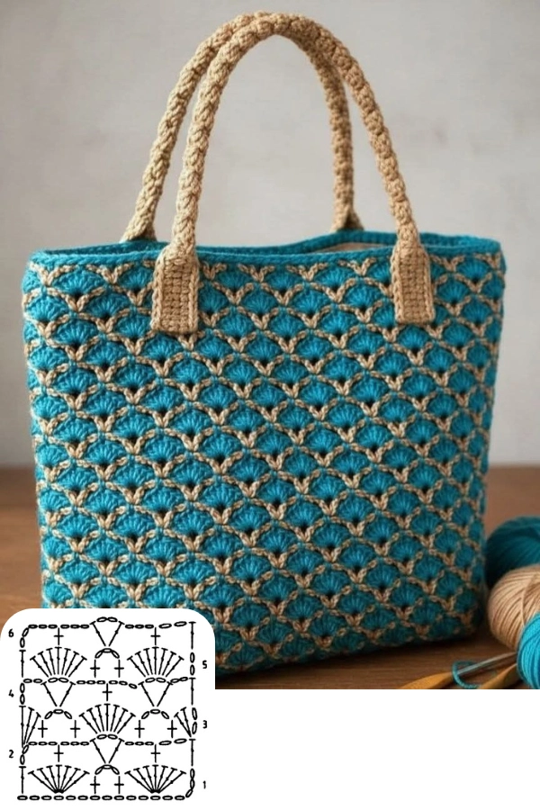 Bolsa Saco de Crochê: Ideias com Gráficos e Pontos Atuais que Valorizam a Peça