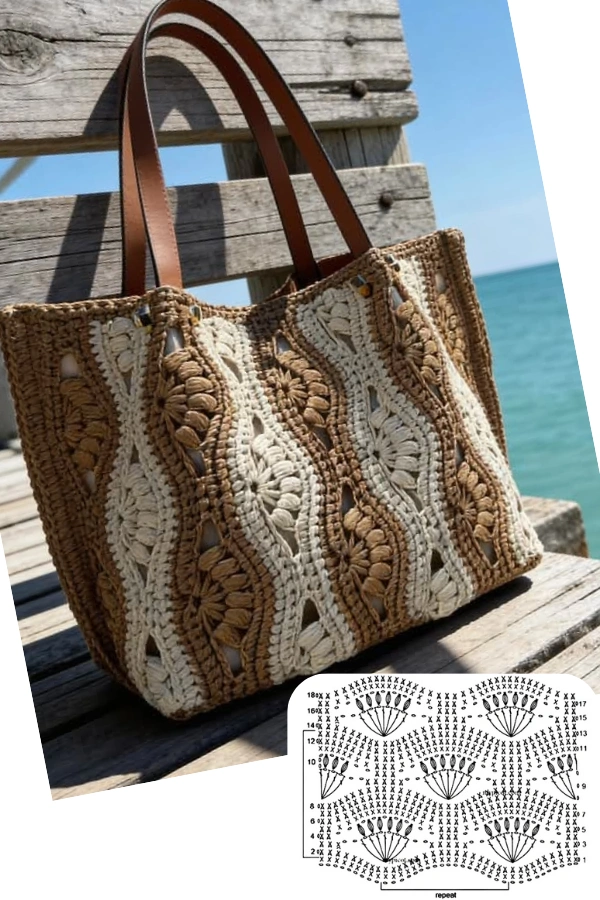 Bolsa Saco de Crochê: Ideias com Gráficos e Pontos Atuais que Valorizam a Peça