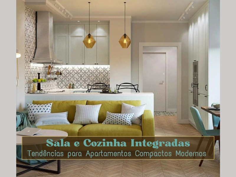 🌟Sala e Cozinha Integradas: Tendências para Apartamentos Compactos Modernos