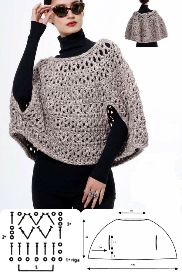 🧶Looks com Poncho de Crochê: Tendências Artesanais que Unem Charme e Conforto