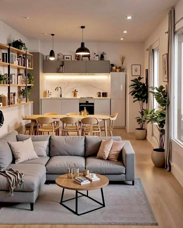 🌟Sala e Cozinha Integradas: Tendências para Apartamentos Compactos Modernos