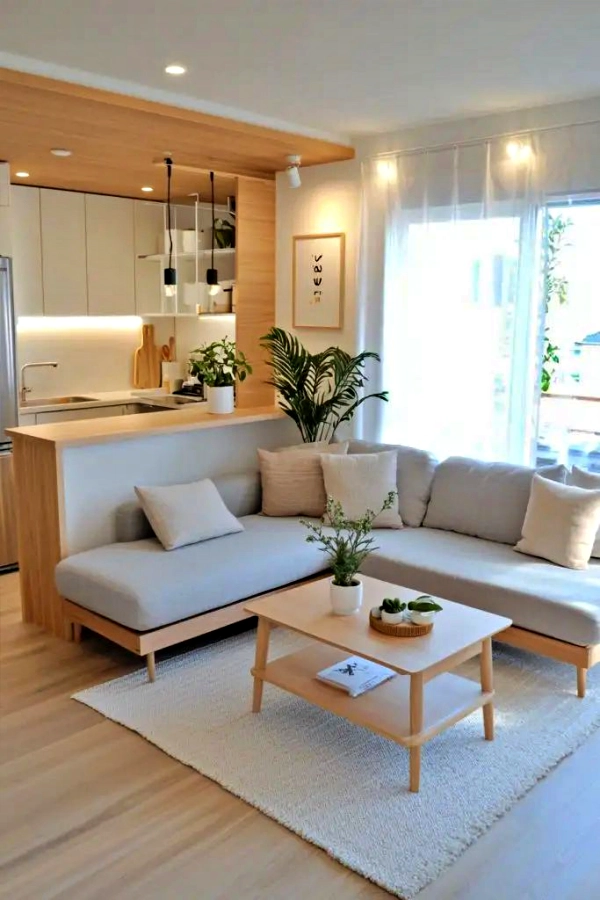 🌟Sala e Cozinha Integradas: Tendências para Apartamentos Compactos Modernos
