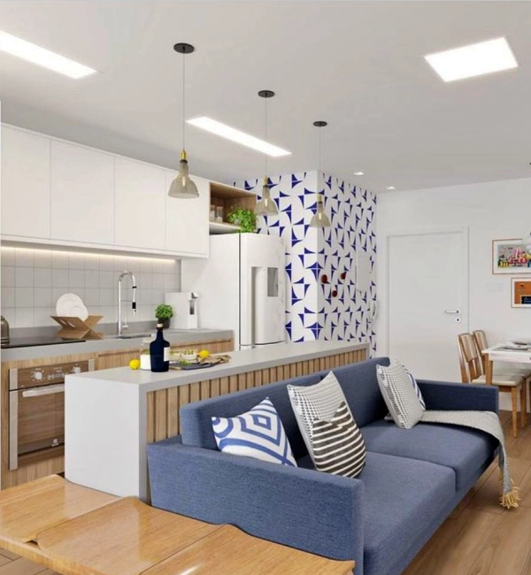 🌟Sala e Cozinha Integradas: Tendências para Apartamentos Compactos Modernos