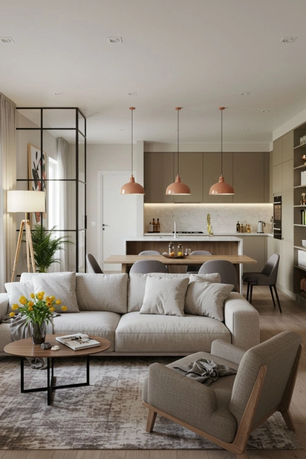 🌟Sala e Cozinha Integradas: Tendências para Apartamentos Compactos Modernos