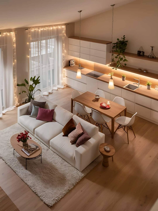 🌟Sala e Cozinha Integradas: Tendências para Apartamentos Compactos Modernos