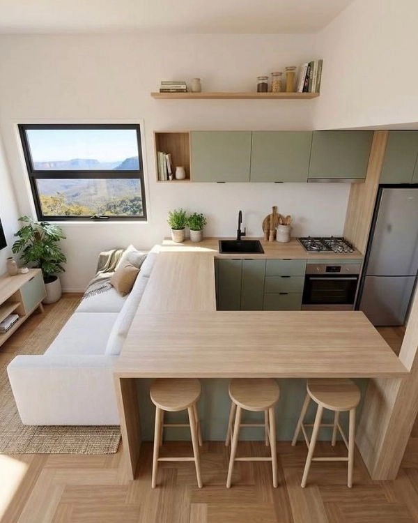🌟Sala e Cozinha Integradas: Tendências para Apartamentos Compactos Modernos