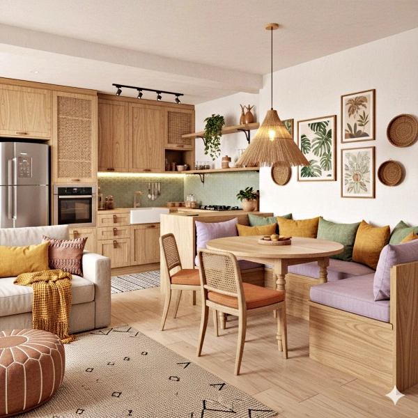 🌟Sala e Cozinha Integradas: Tendências para Apartamentos Compactos Modernos
