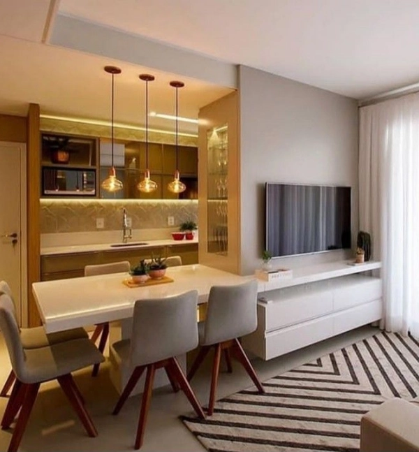 🌟Sala e Cozinha Integradas: Tendências para Apartamentos Compactos Modernos