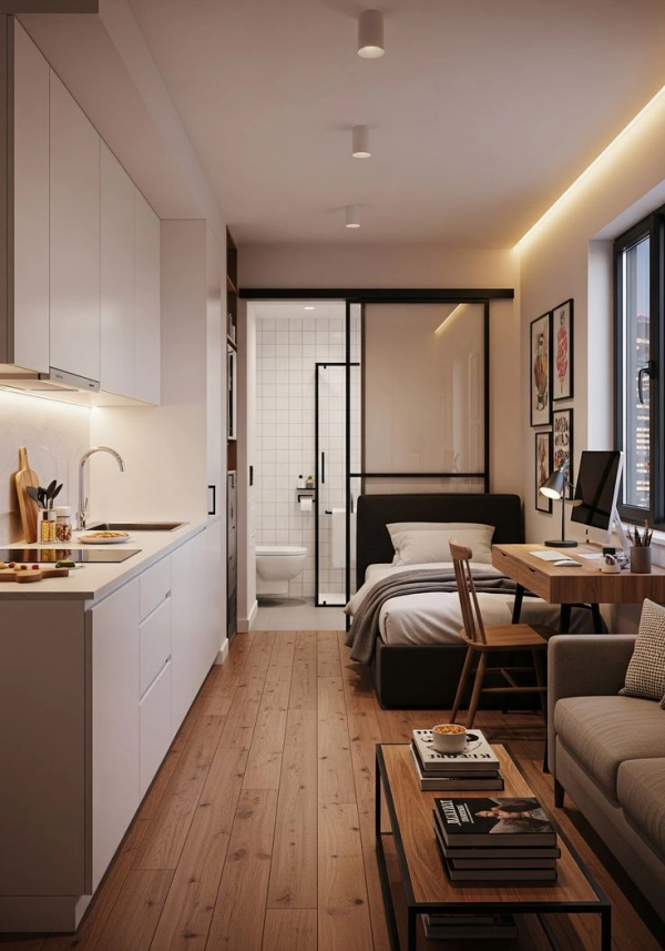 Apartamentos Studio Decorados: 14 Ideias Inteligentes para Aproveitar Cada Espaço com Estilo