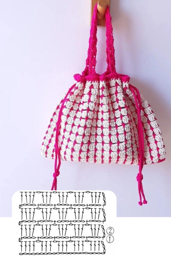 Modelos de Bolsas de Crochê: Inspirações Modernas com Gráficos e Pontos Atuais