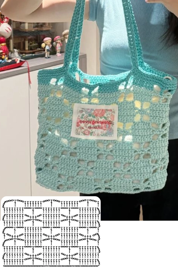 Modelos de Bolsas de Crochê: Inspirações Modernas com Gráficos e Pontos Atuais