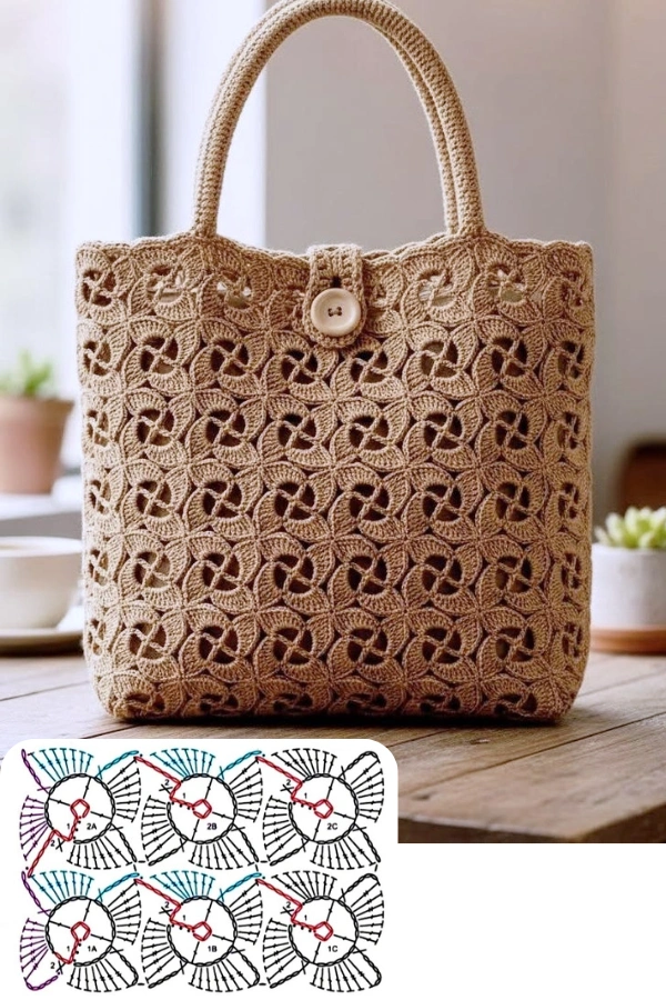 Modelos de Bolsas de Crochê: Inspirações Modernas com Gráficos e Pontos Atuais
