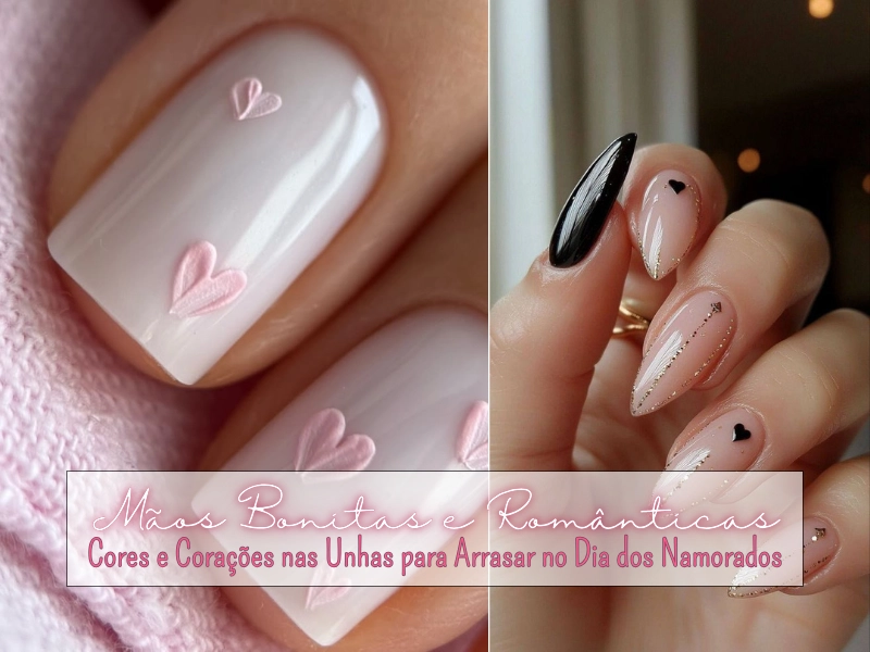 💅💕Mãos Bonitas e Românticas: Cores e Corações nas Unhas para Arrasar no Dia dos Namorados