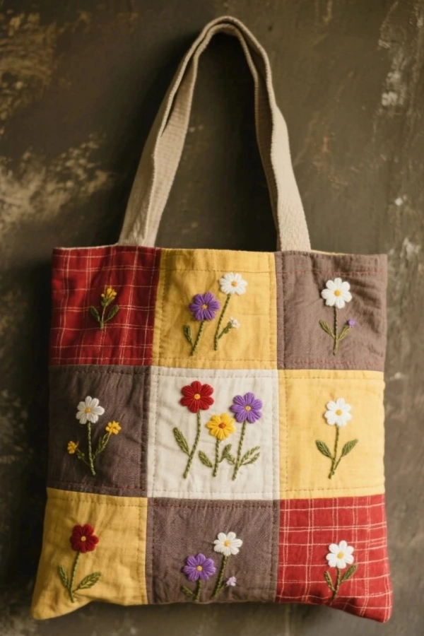 🪡DIY Bolsas de Tecido: Inspire-se com 17 Modelos Florais Lindos e Criativos