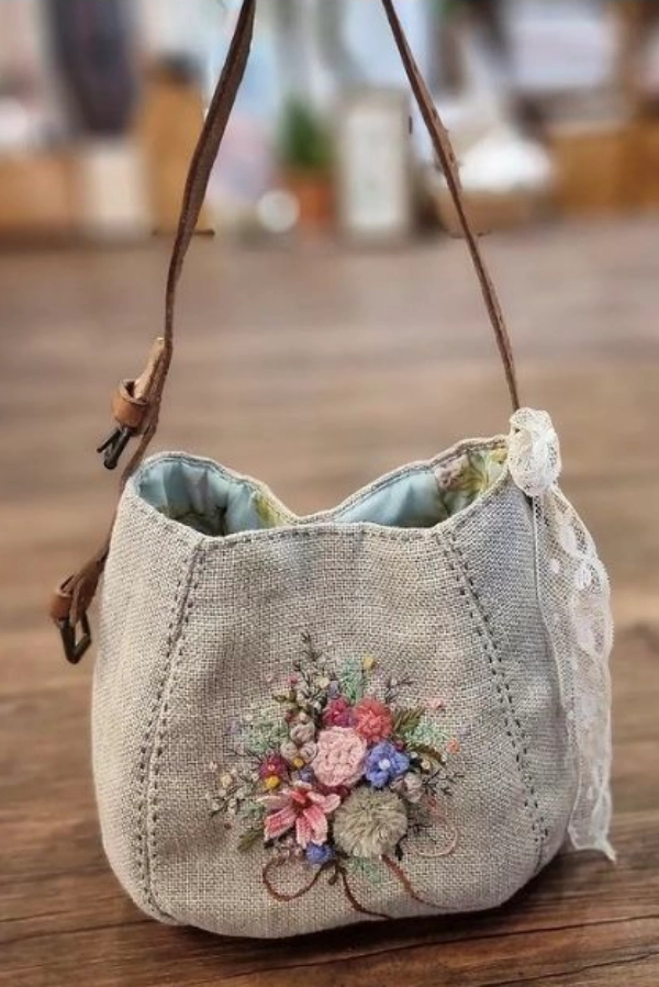 🪡DIY Bolsas de Tecido: Inspire-se com 17 Modelos Florais Lindos e Criativos