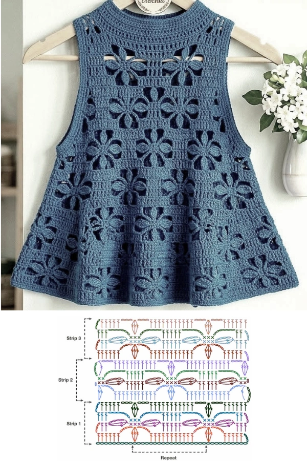 🧶Blusas de Crochê: 11 Modelos com Gráficos e Pontos Lindos para se Inspirar