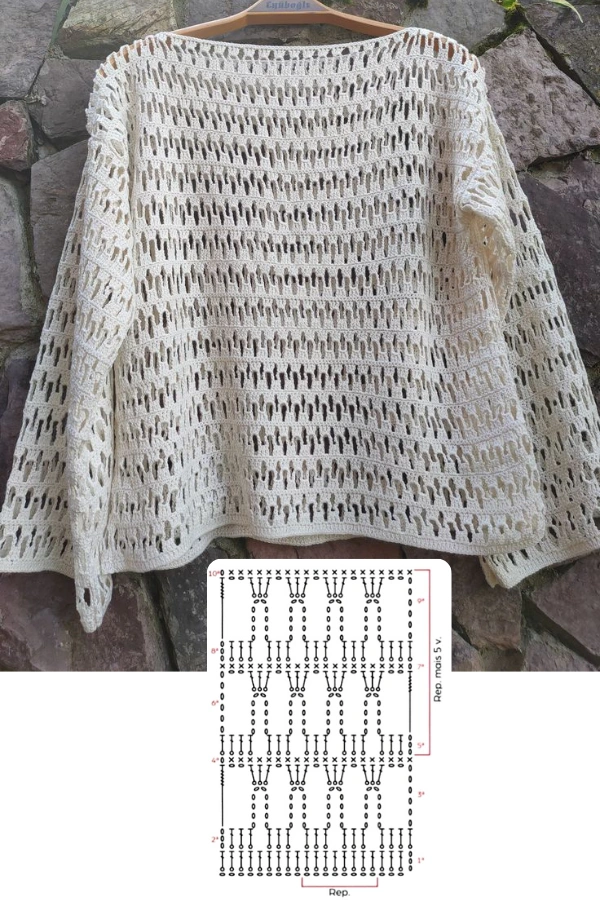 🧶Blusas de Crochê: 11 Modelos com Gráficos e Pontos Lindos para se Inspirar
