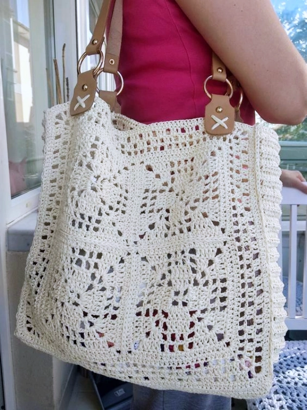 👜Bolsas Brancas de Crochê: 18 Modelos Elegantes que Destacam a Beleza dos Pontos