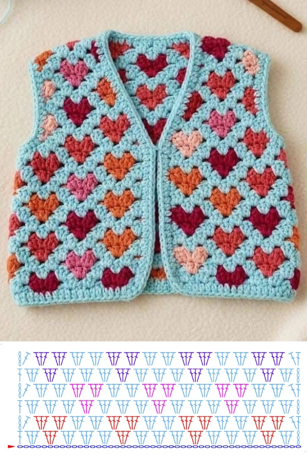 🧶DIY Coletes de Crochê: 15 Modelos Modernos com Gráficos para se Inspirar