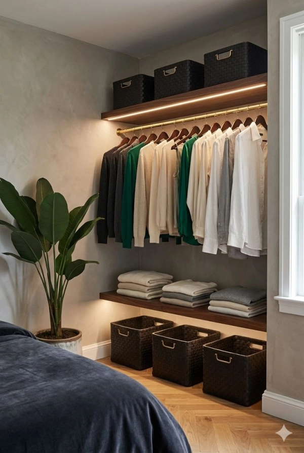 👗Guarda-Roupa Aberto: 19 Ideias Modernas para Organizar o Quarto com Estilo