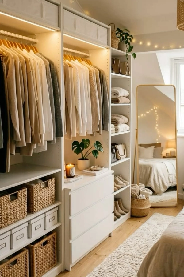 👗Guarda-Roupa Aberto: 19 Ideias Modernas para Organizar o Quarto com Estilo