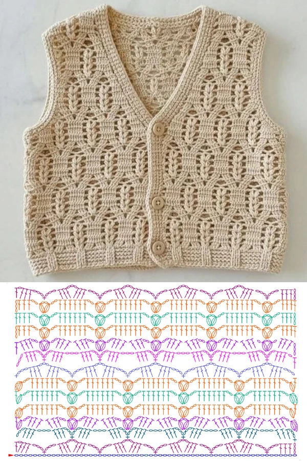 🧶Coletes de Crochê Femininos: 13 Modelos Lindos com Gráficos para se Inspirar