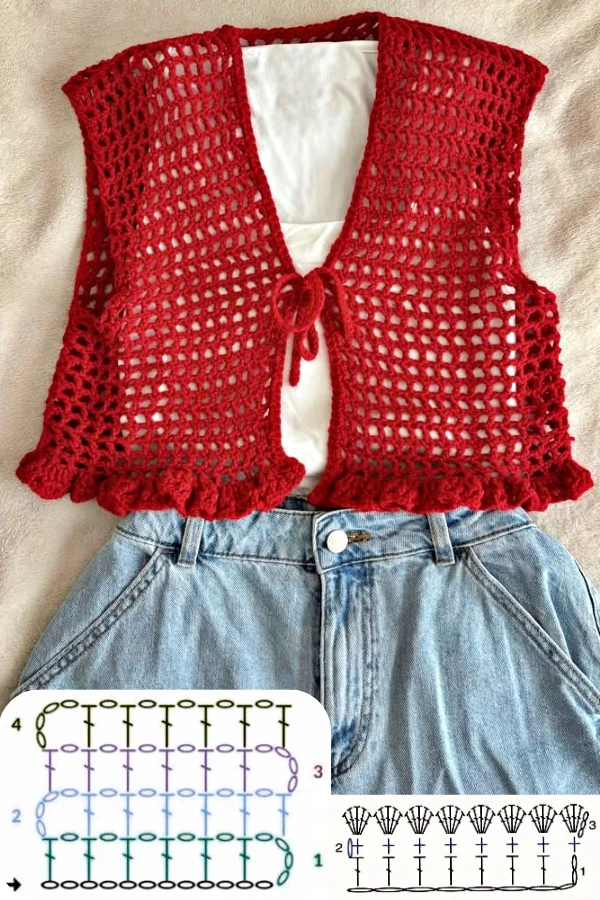🧶Coletes de Crochê Femininos: 13 Modelos Lindos com Gráficos para se Inspirar